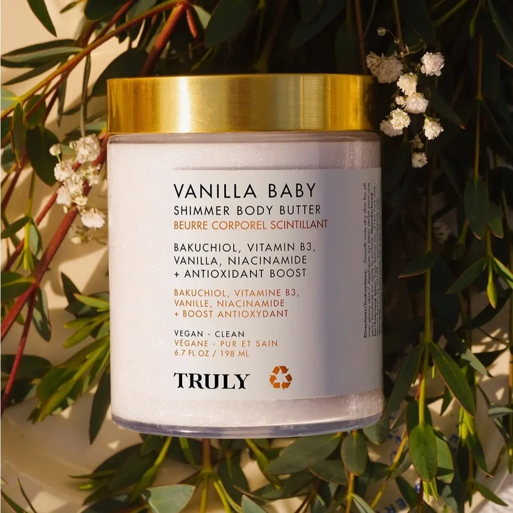 ☀️ TRULY BEAUTY Vanilla Baby Shimmer Body Butter 6.7 Oz - Picture 1 of 3